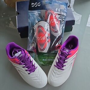 DSG Youth Soccer Shoes and Shin Guards